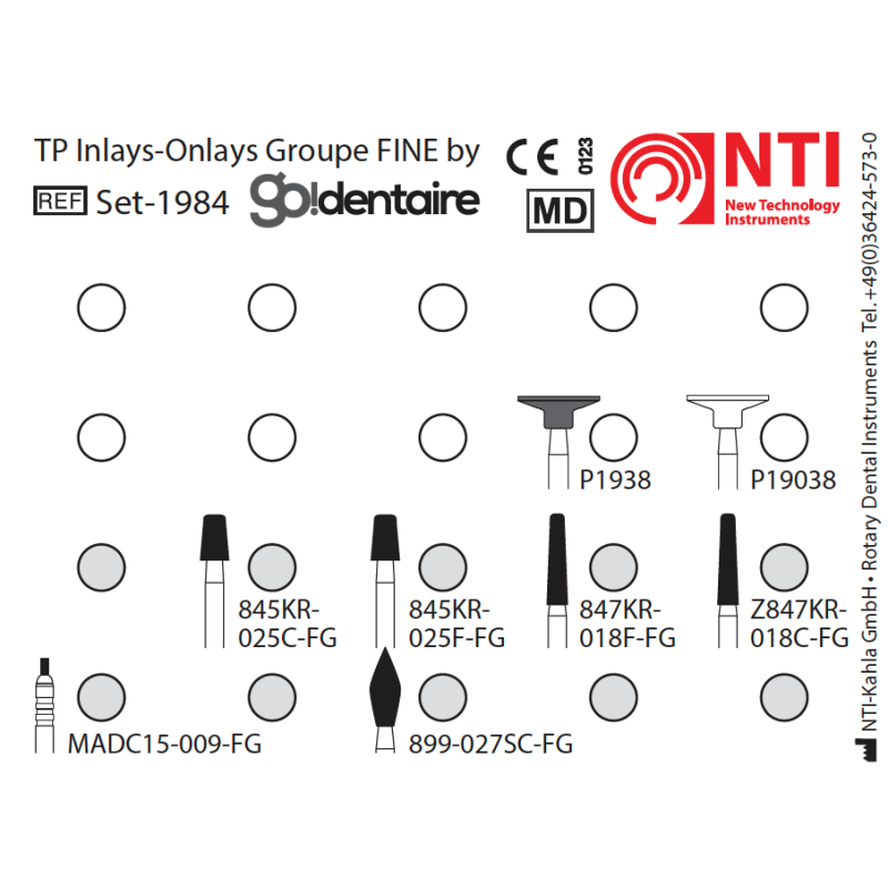 Set 1984 - TP Inlays-Onlays Groupe FINE - NTI