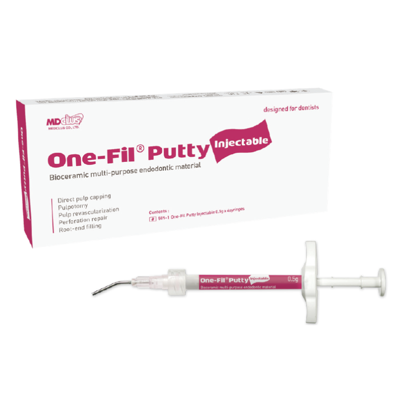 One-Fil® Putty Injectable - Matériau biocéramique polyvalent à base de silicate de calcium - Mediclus