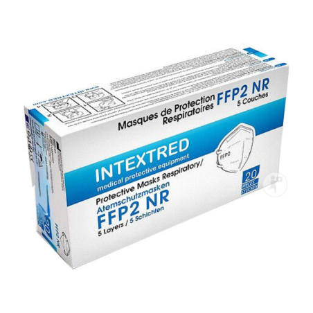 Masque FFP2 Intextred White 5 Couches | 20 pcs